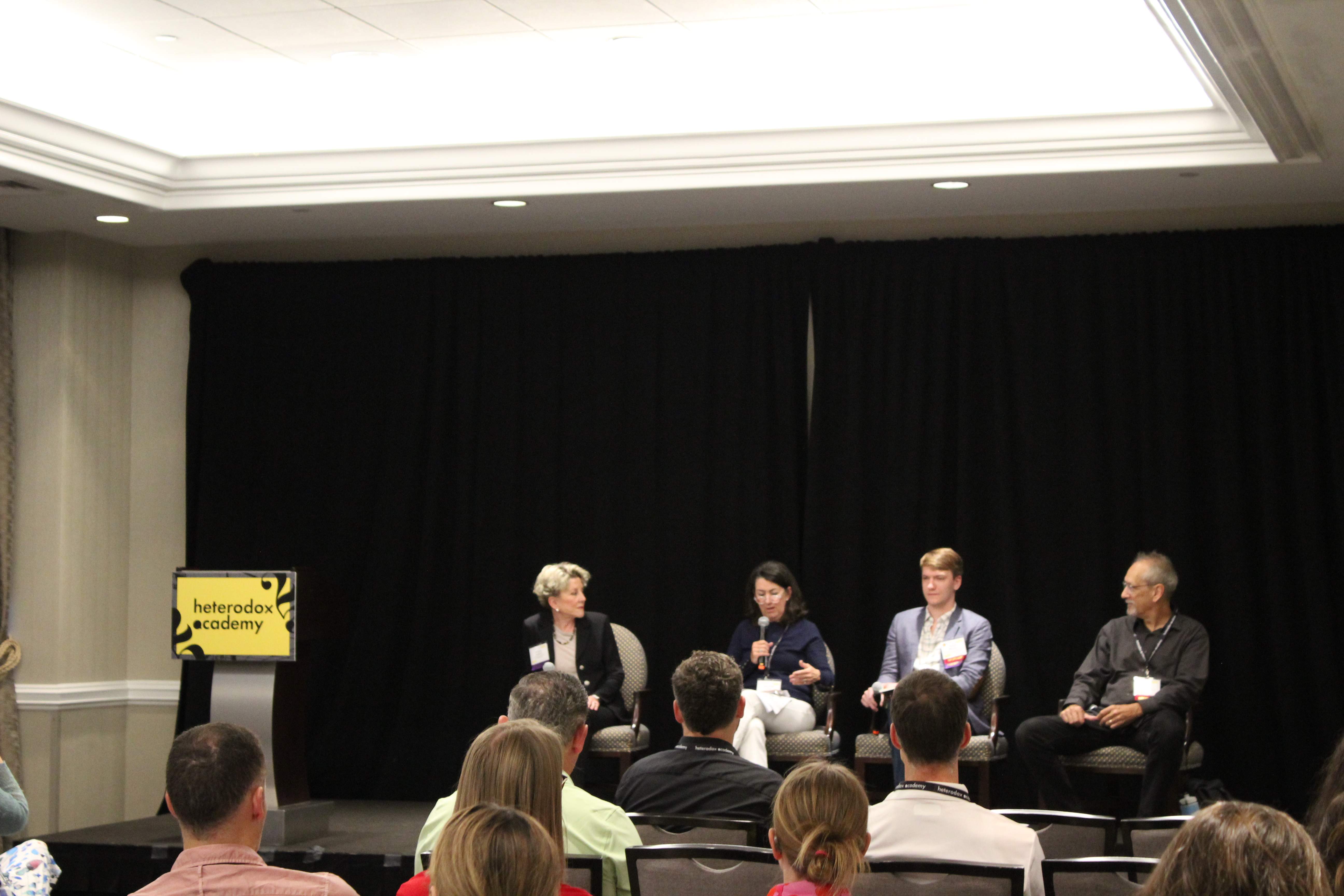 Panel discussion at Heterodox Academy event